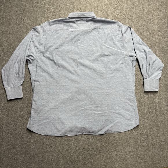 Taccaliti Button Down Long Sleeve Shirt Mens XXL 3XL Gray Paisley Italy Cotton - Picture 5 of 8